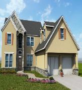 Custom Home Yellow and Stone