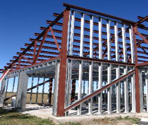 Steel framing with sidewall sheathing