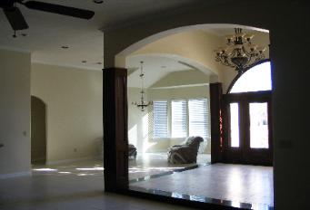 Foyer and Formal Living View of Open Floor Plan Custom Home