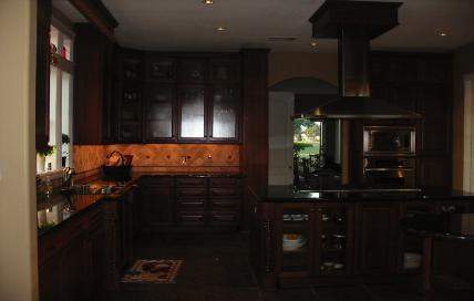 Dark Wood Custom Kitchen 